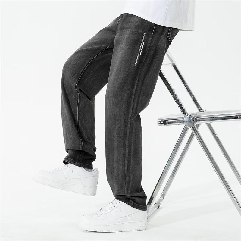 Mark Fairwhale Men's Retro Thick Straight-Leg Denim Jeans