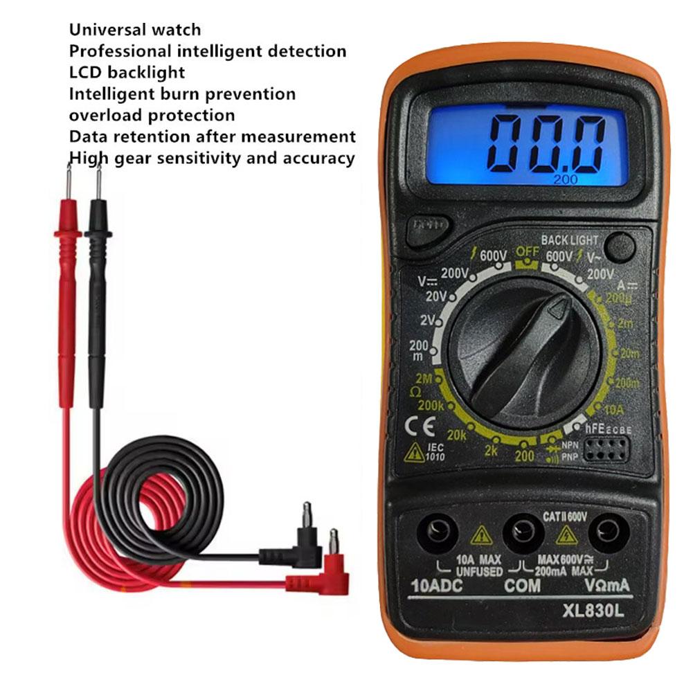 Digital Multimeter with LCD Backlight Accurately Test Voltage Multimetro Voltmeter Ohm ACAmmeter Meter Tester T3L1