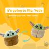 Adorável Brinquedo de Pelúcia Baby Yoda de Dupla Face Para Crianças Com Tecido de Cristal Macio