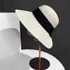 Summer Luxury Fashion Straw Hat Panama Hat Women Top Hat Large Brim Sun Protection Cap Versatile Vacation Beach Hat Fascinator
