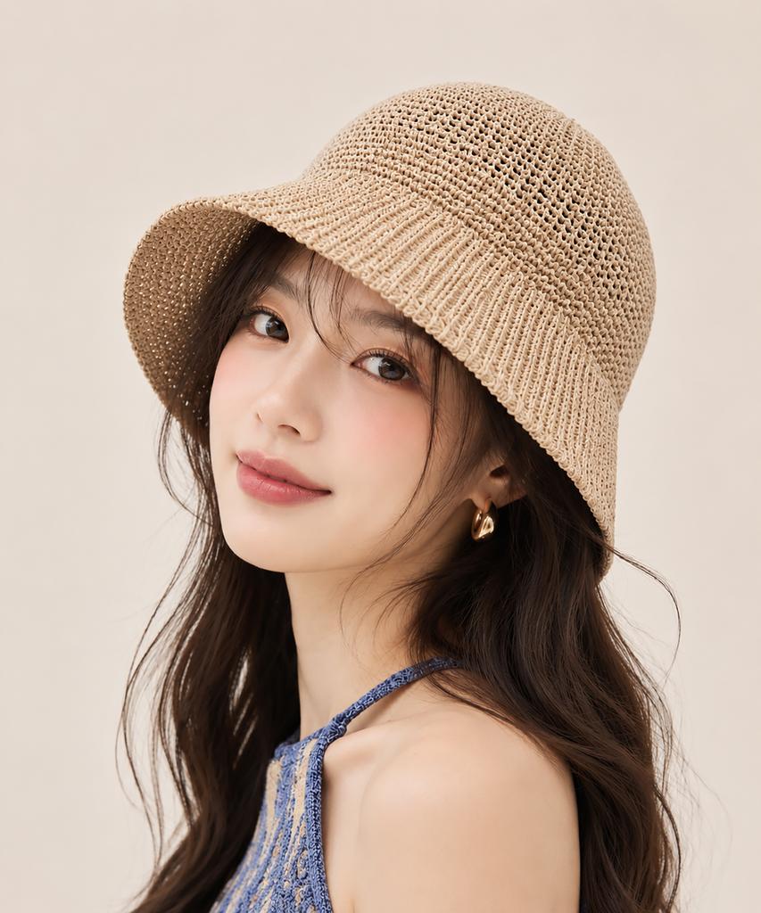 Baseukala Waffle Knit Bucket Hat (3Colors)