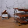 Fashion Three-layer Leather Storage Rack Living Room Coffee Table Household Storage Tray Sundries Home Desktop Decoration Tray