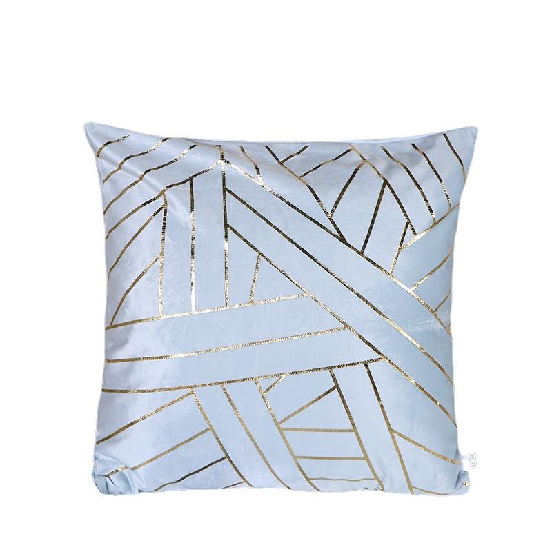 Throw Pillow Flannel Hot Stamping Pillow Case Sofa Cushion Car Cushion