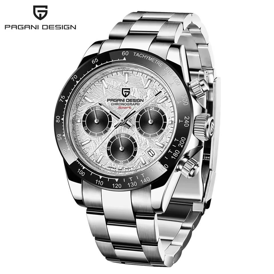 PAGANI DESIGN New 40MM Classics Fashion Series Men Quartz Wristwatches Sapphire Glass Chronograph Clock Watch For Men