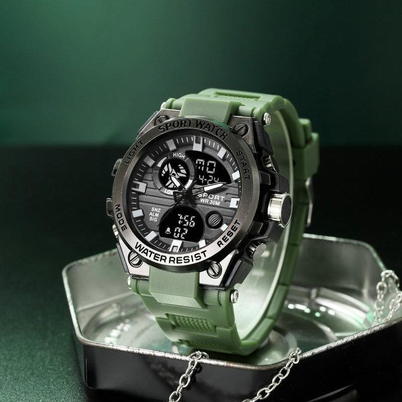 Iron Star Fashion Double Display Men'S Sports Watch Multifunctional Male Student Timing