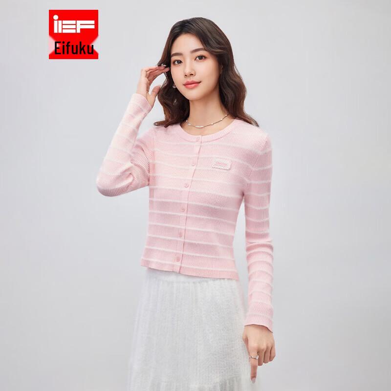 IEF 2026 Spring Striped Slim-Fit Knitted Top One Size