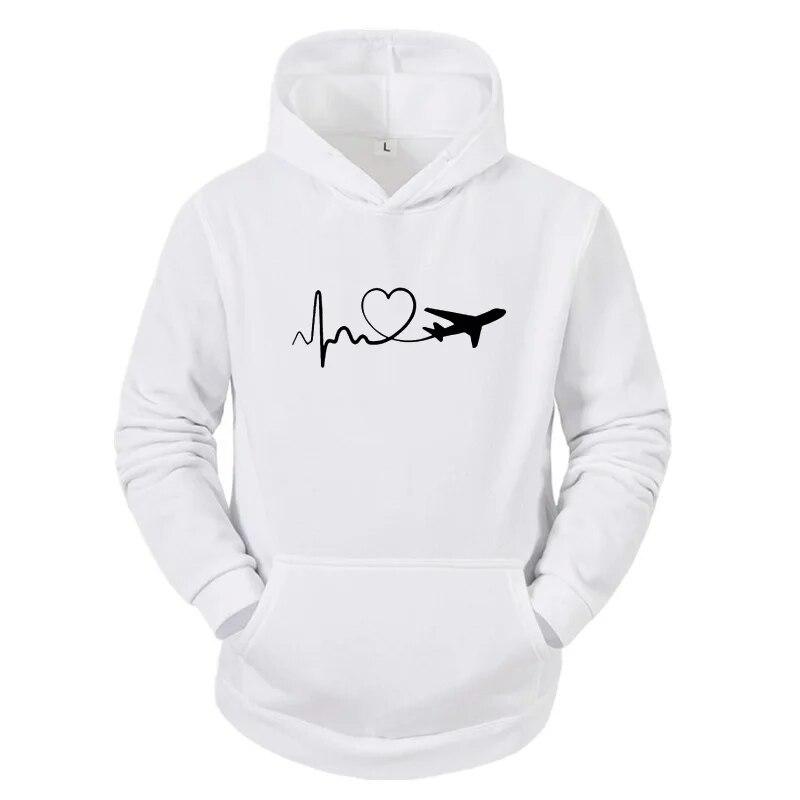 

Толстовка с забавным принтом «Есть, спать, путешествовать, самолет, сердцебиение, шутка», осенняя толстовка для мужа, Повседневная хлопковая уличная одежда с длинными рукавами в стиле хип-хоп, толстовка с капюшоном 4XL