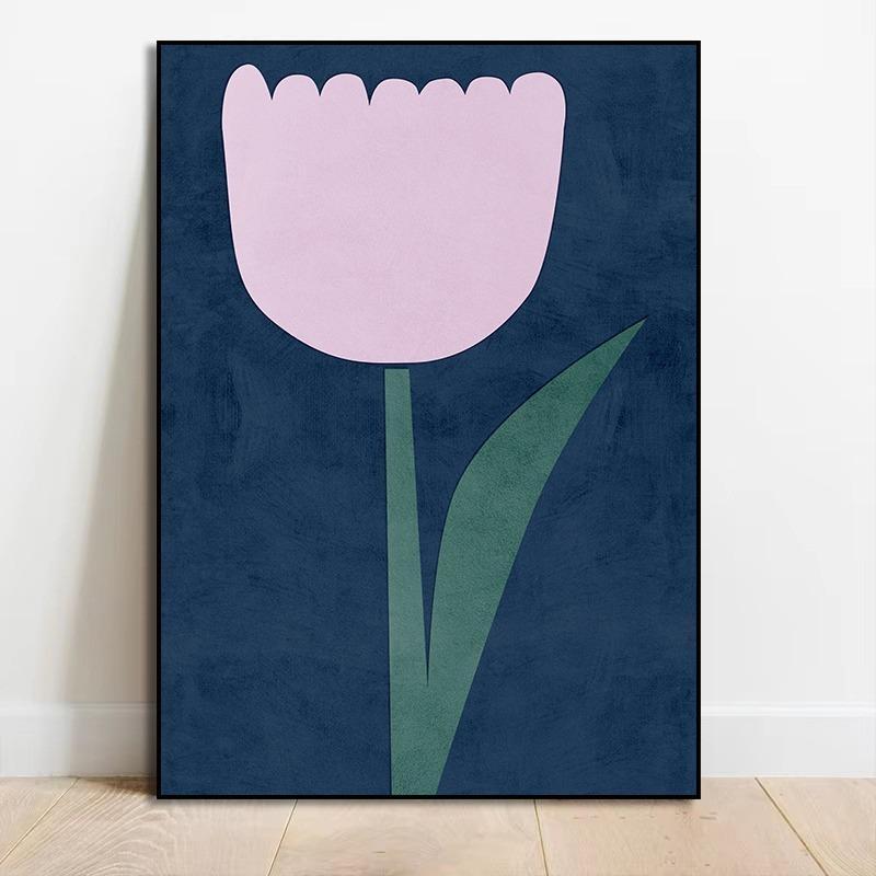 Minimalist Flowers Poster Print Canvas Pictures Home for Living Room and Bedroom Wall Bohemian Modern Decor Frameless Painting