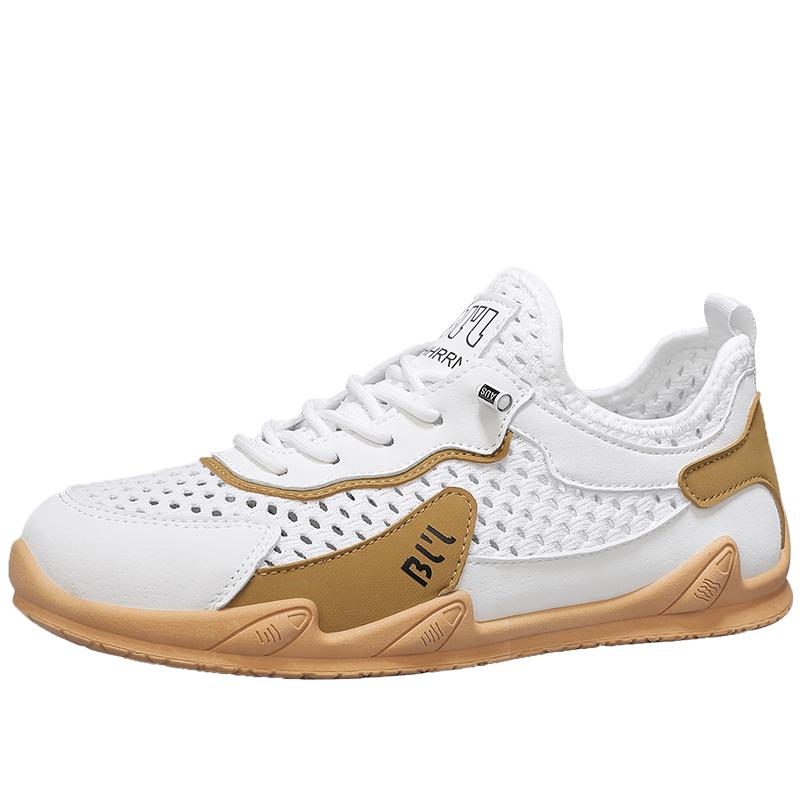 Дышащие мужские сетчатые полые кроссовки для летней повседневной одежды 44 хаки — фото 22