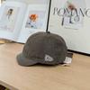 Short brim hat retro soft brim baseball cap old letter men's and women's five-piece cap small edge cap