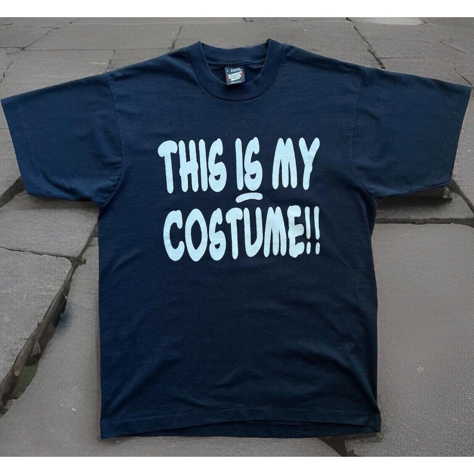 Vintage Halloween Shirt Large Black 80s Screen Stars This Is My Costume Movie M