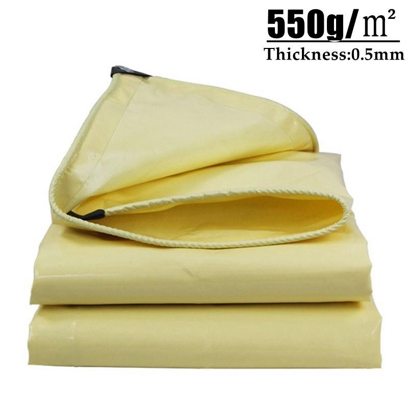 

Beige PVC Tarpaulin Coated Banner Garden Rainproof Cloth Balcony Windproof Canopy Waterproof Sail Outdoor Protection Canvas 1.9mx1.4m