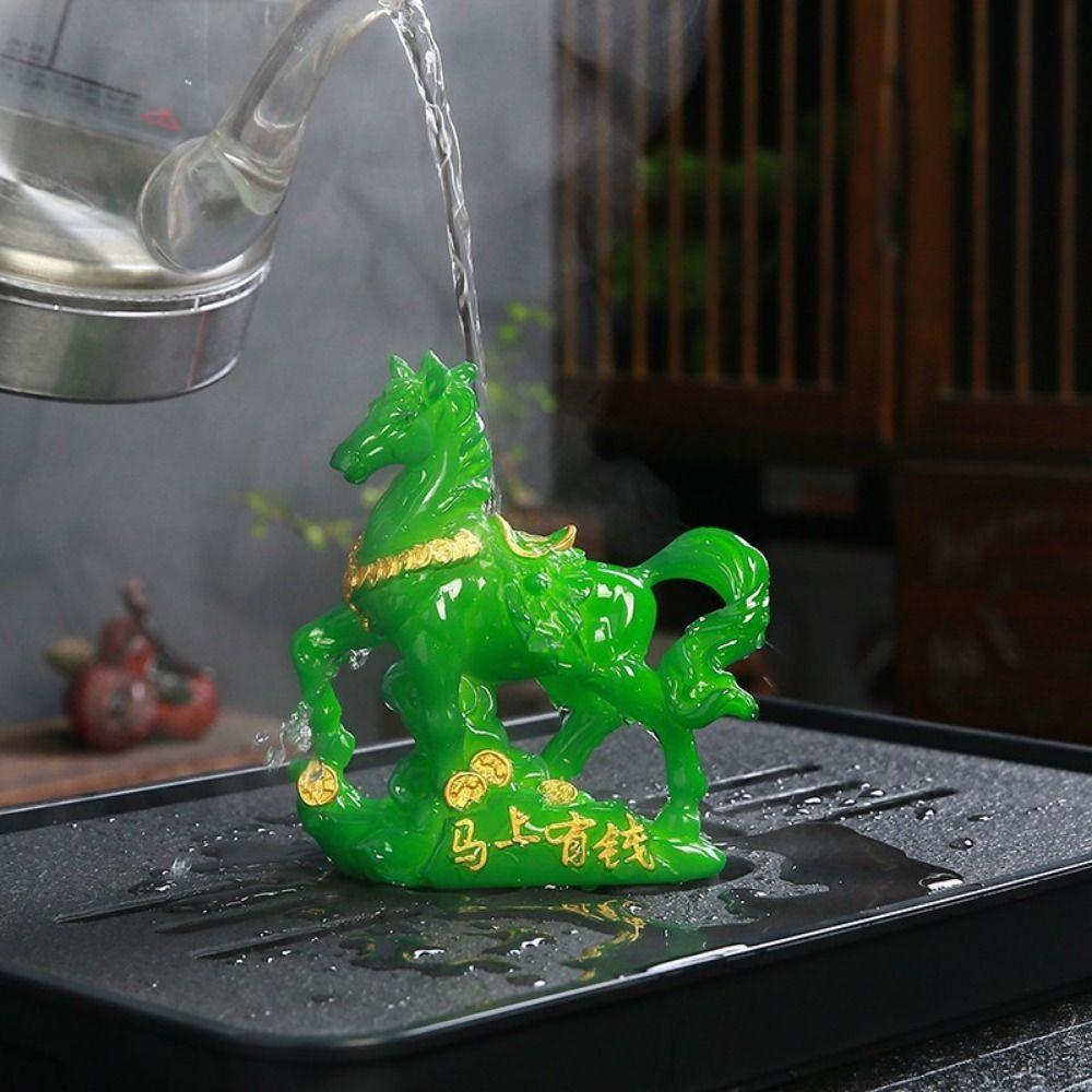 Color Changing Resin Horse Statue Color-changing Horse Ornament Tea Set Accessories