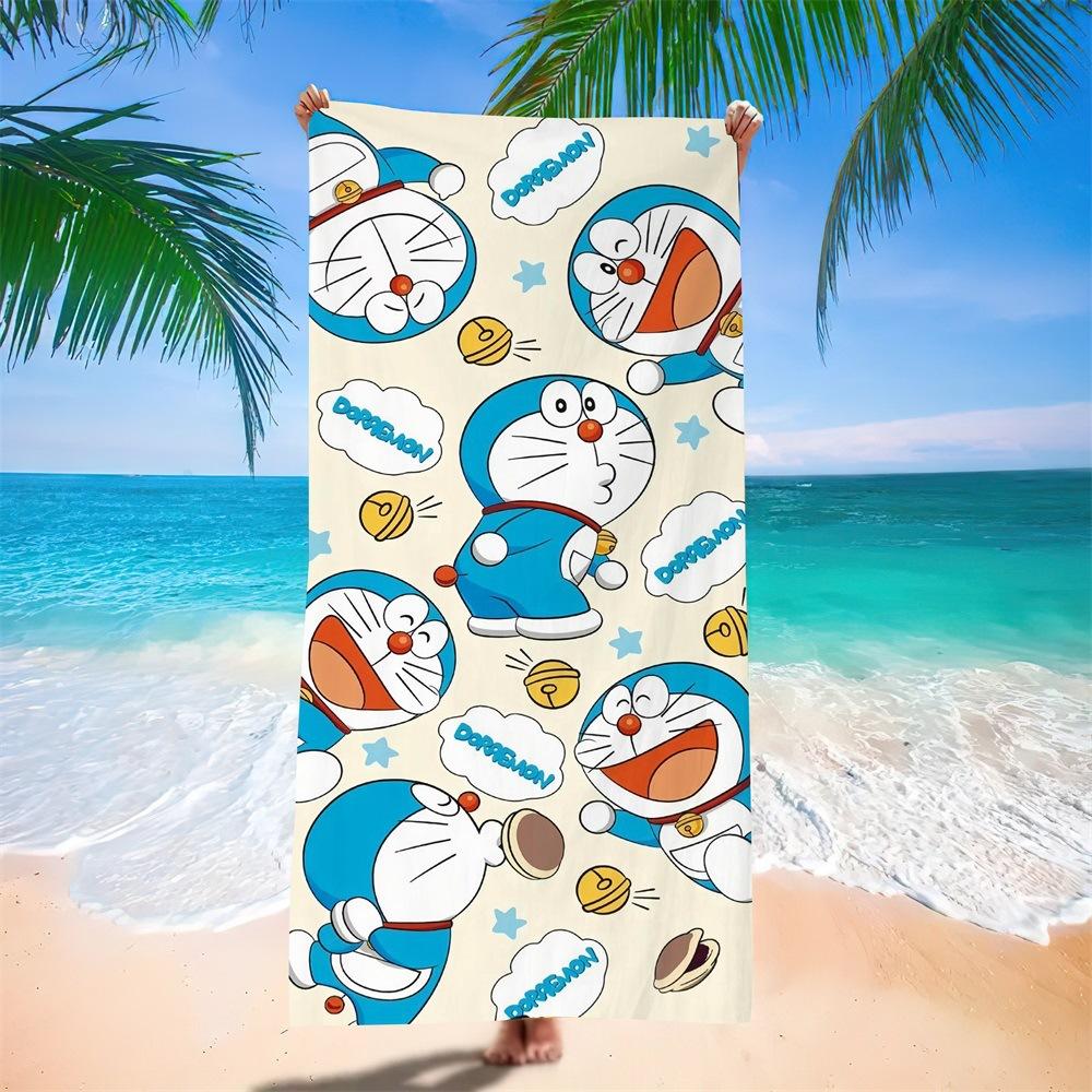 Cute Cartoon Character Printed Microfiber Beach Towel Quick Dry Soft Bath Towel For Kids Swimming