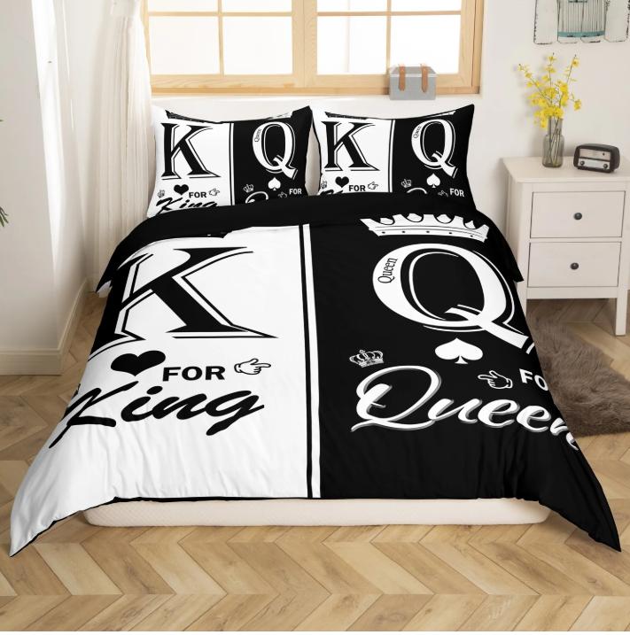 Liebhaber Bettbezüge für Erwachsene Leichte Bettdecke König und Königin Valentinstag Geschenke Bettwäscheset Schlafzimmerdeko Keine Bettdecke