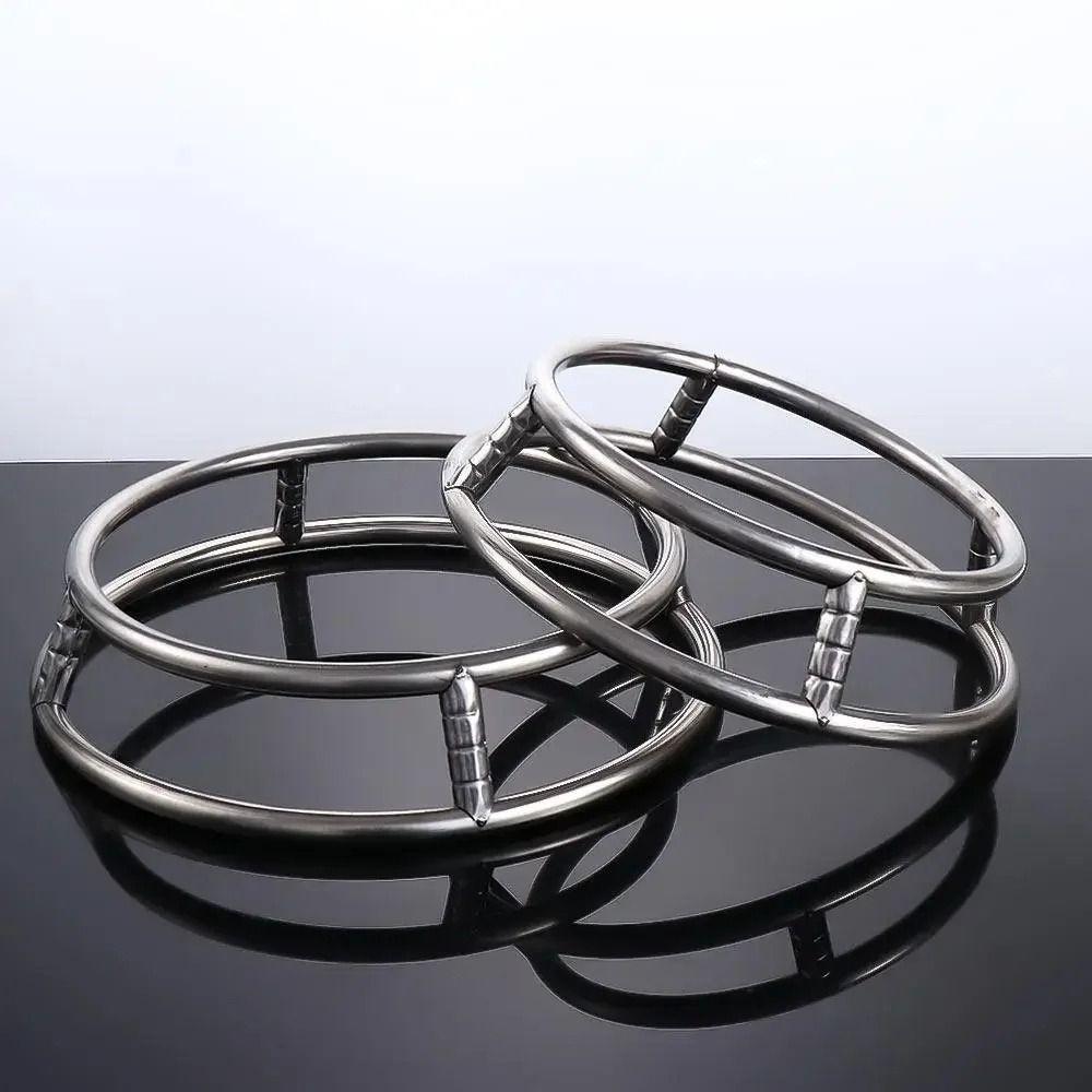 1Pcs Round Bottom Wok Rack Stainless Steel Cookware Ring Durable Pot Mat