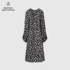 Brooks Brothers Women's Elegant Printed Drape Dress