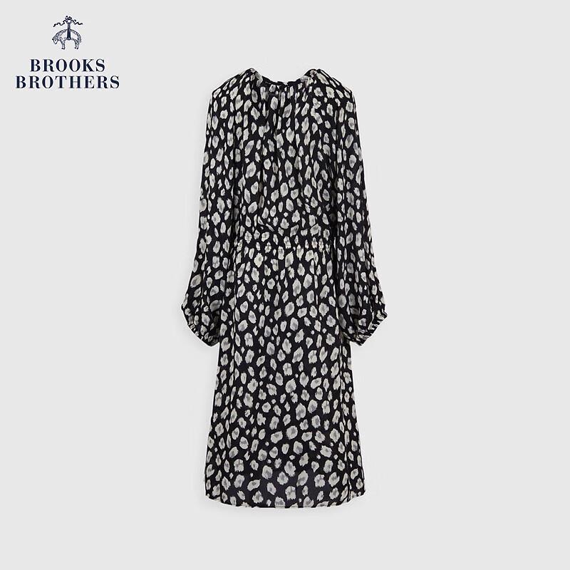 Brooks Brothers Women's Elegant Printed Drape Dress