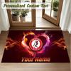 Crystal Velvet Square Rug Custom NameBristol City Pattern Non Slip Home Floor Decor Rug