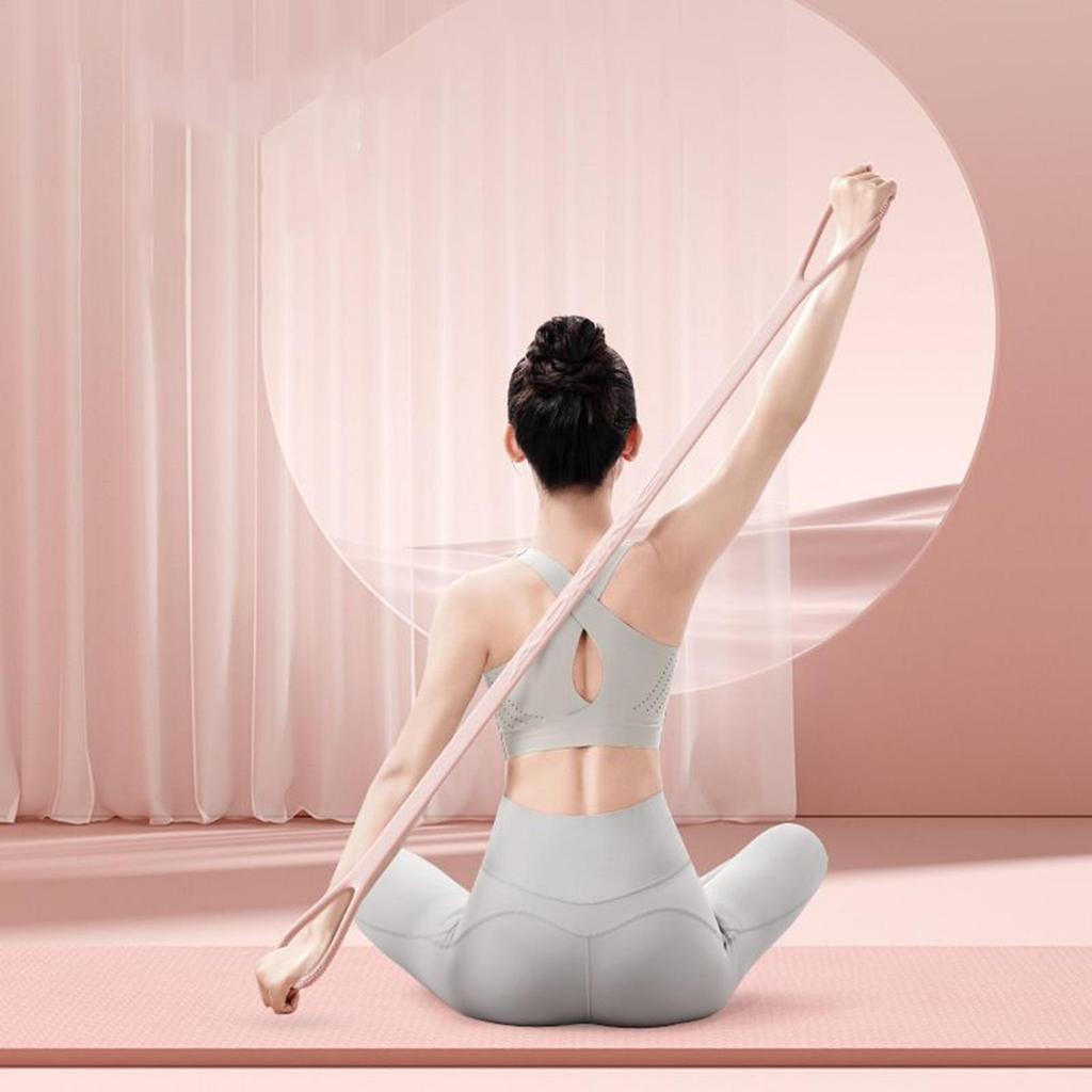 Bands For Stretching Figure 8 Strength Workout Equipment Yoga Training Elastic Rope For Women Girls Adults Indoor Home Gym