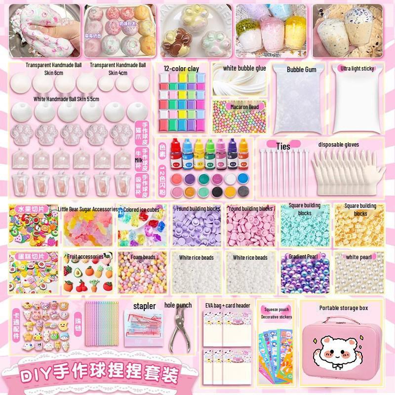 

DIY Noisy Squishy Toy Kit: Handmade Set for Mochi Ball Creation