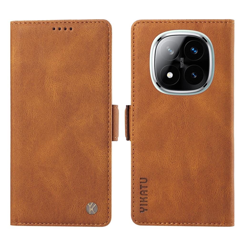 YIKATU YK-005 For Xiaomi Redmi Note 14 Pro+ 5G/Note 14 Pro 5G/Poco X7 5G Case PU Leather Wallet Phone Cover Skin Touch Feeling