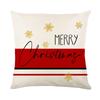 4ks/Sada Červený Vánoční Povlak na Polštář Festivalová Dekorace Domácí Potah na Polštář na Pohovku do Obývacího Pokoje Ložnice Povlak na Dekorační Polštář bez Výplně