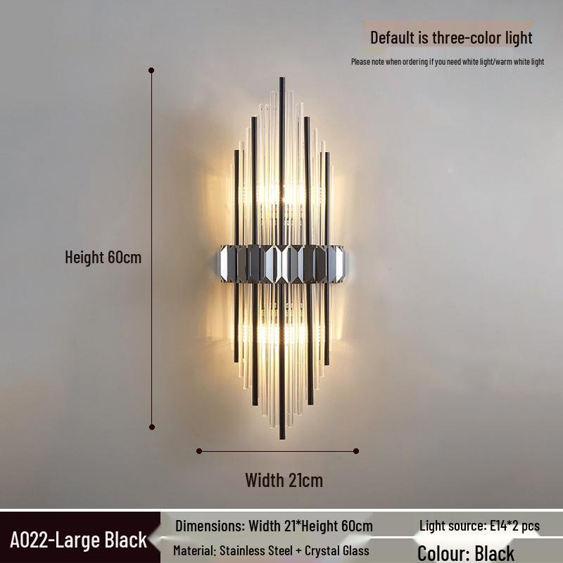 Elegant Crystal Wall Lamp: Minimalist Design for Bedrooms, Living Rooms, Stairs, and Hallways