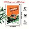 Racing Car Retro Style Metal Decorative Painting for Garage Room Decor