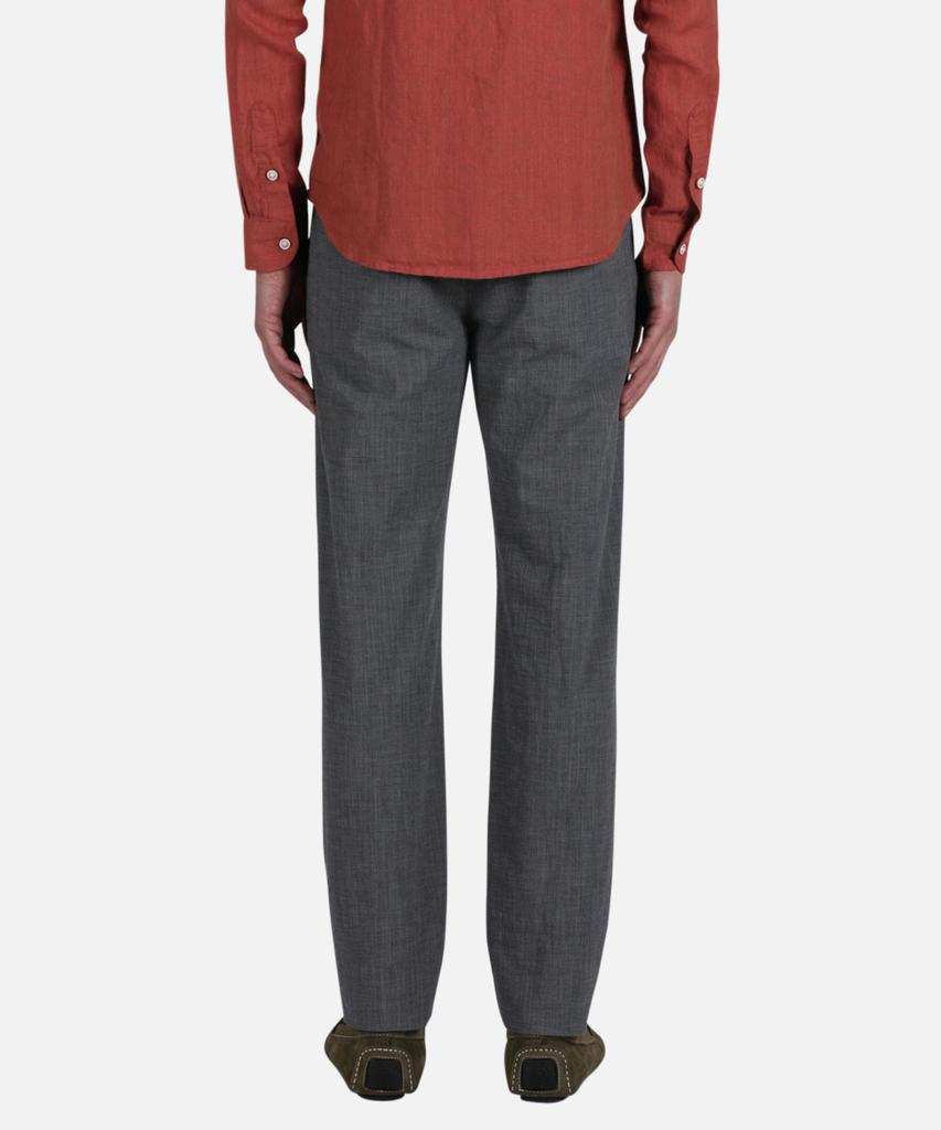 PANICALE Charcoal Micro Pattern Cotton Blend Pants