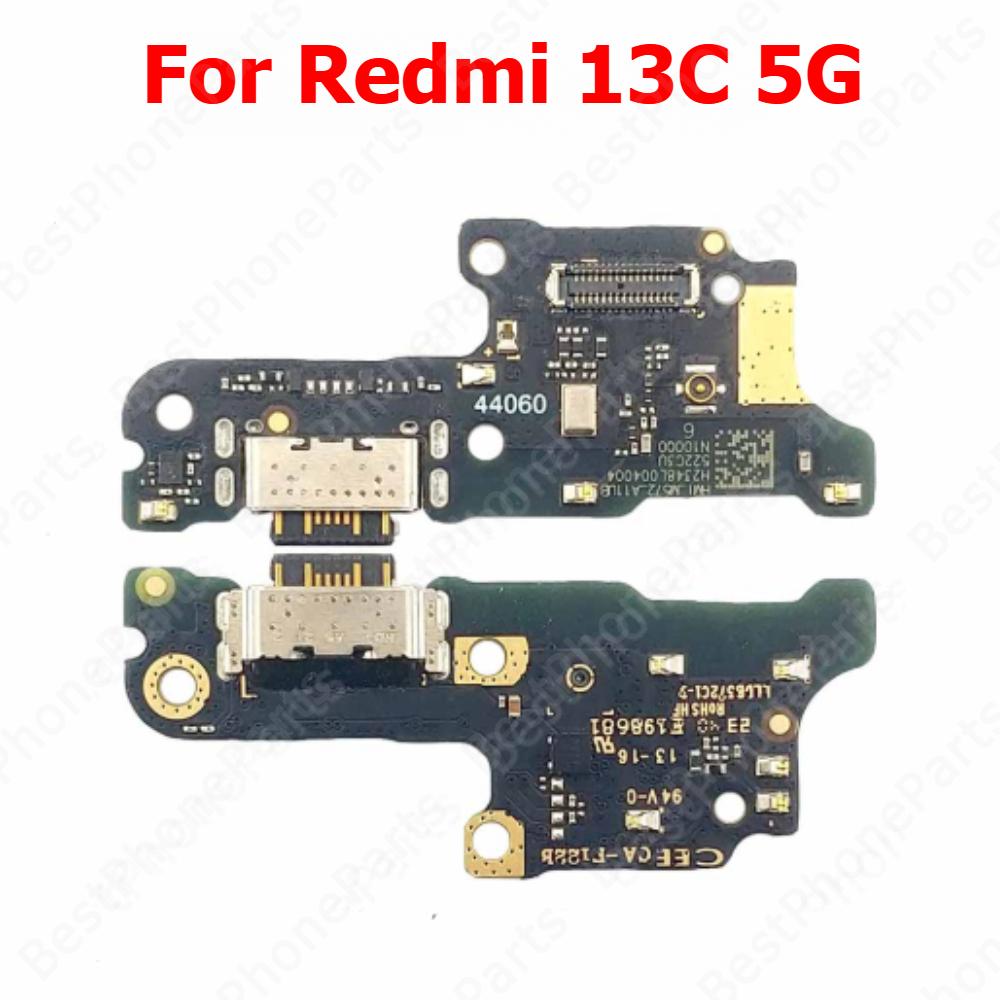 Charge Board For Xiaomi Redmi 14C 13 13C 12 12C 10 2022 Prime 10A 10C 10X 4G 5G Charging Port Usb Connector PCB Dock Plate Parts