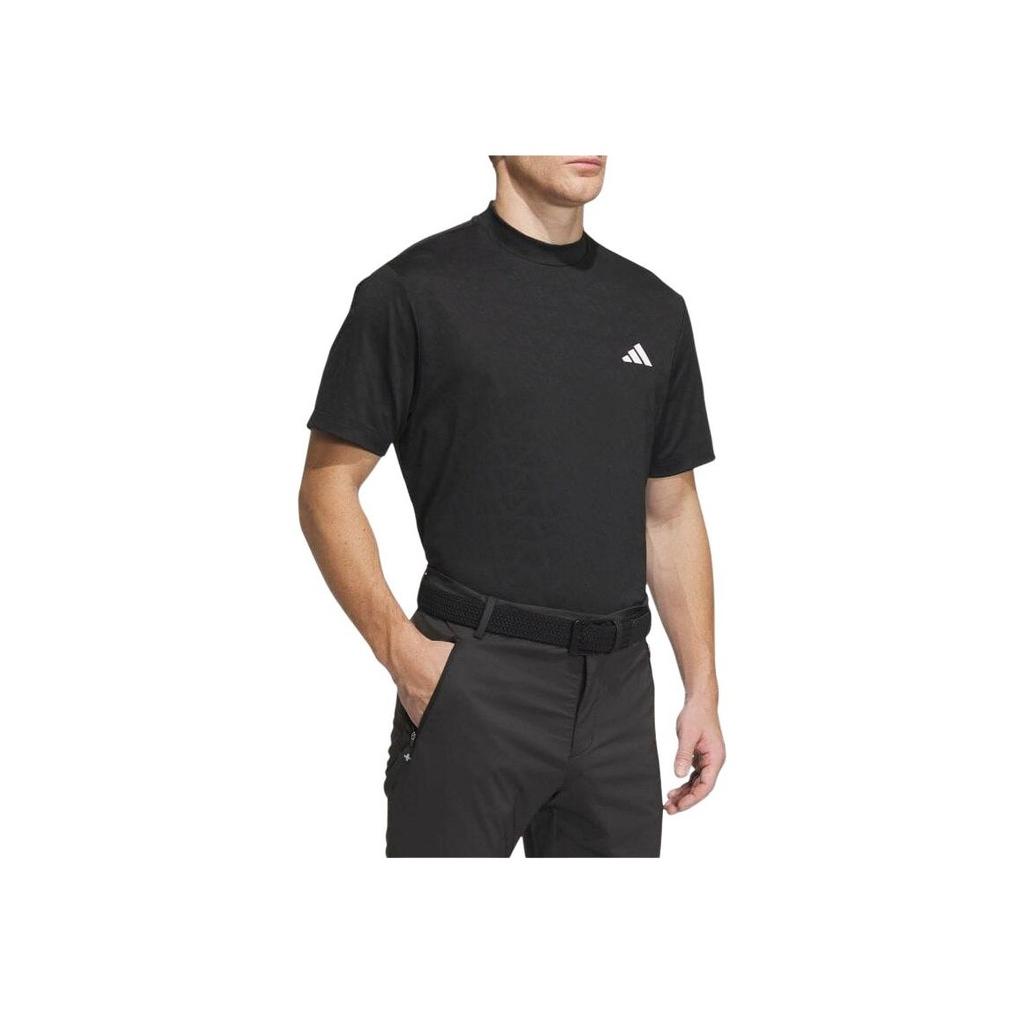 Adidas Solid Color Brand Logo Print Fashion Comfortable Round Neck Short Sleeve T-Shirt Men Tops Black IN9060