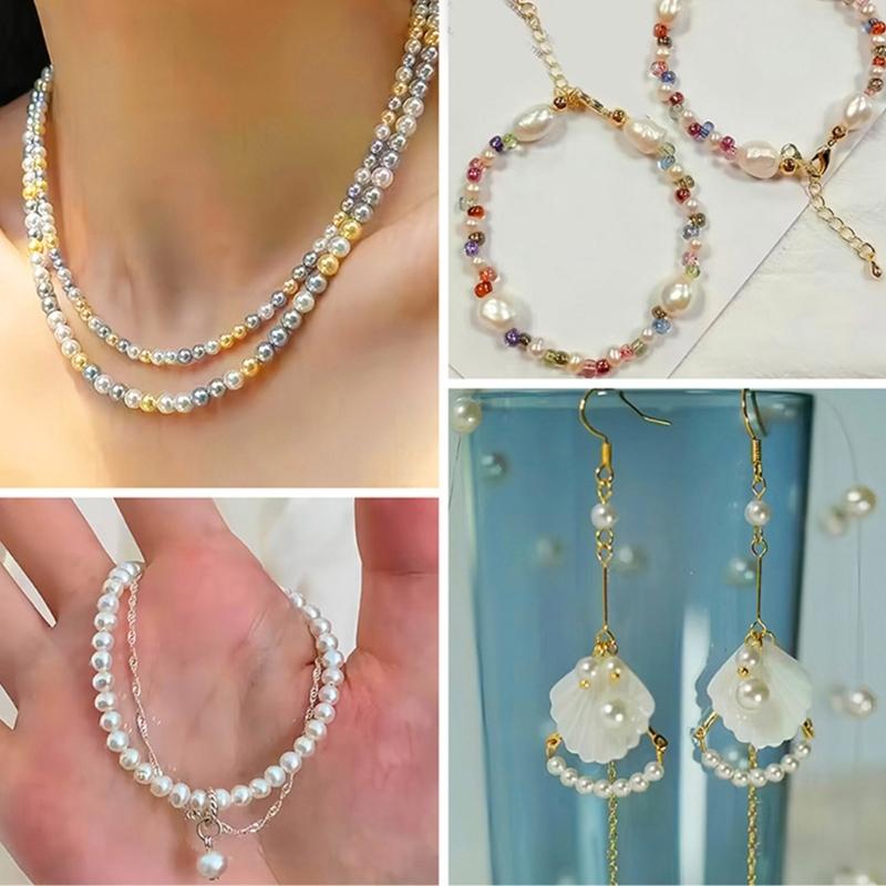 Jewelry Making Set for Bracelets Earrings Necklaces Jewelry Making 1020Pcs Artificial Pearls Beads with Jewelry Findings