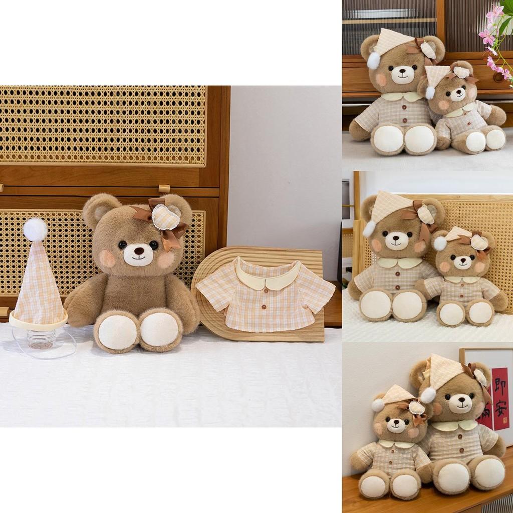Cute Pajamas And Hats Teddy Bears Plush Toys Doll Children Toy For Kids And Home Decor