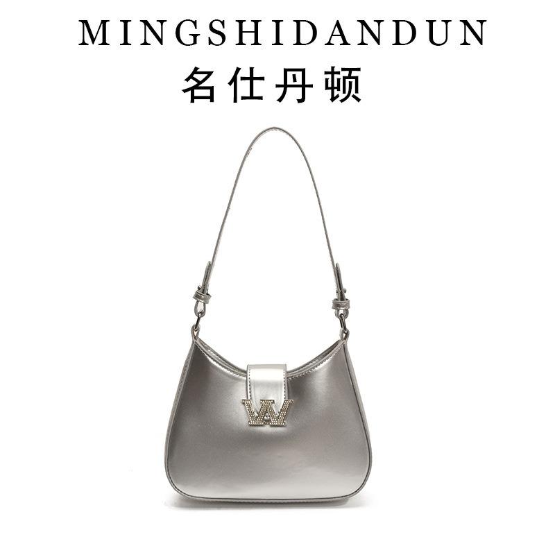 

High-value, simple and versatile women s armpit bags, niche women s shoulder bags, commuting to work, textured bags for women срібний