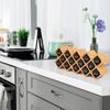 Phyllia Bamboo Spice Rack Organizer 4-Tier Countertop Organiser, Criss-Cross Kitchen cabinet Free-Standing Countertop Storage shelf Fit for Spice