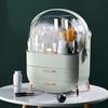 Makeup Box - NETTLIFE - Nettlife - Semi-transparent Light Green - Double Dustproof Drawer - Plastic 26×16×38 Cm