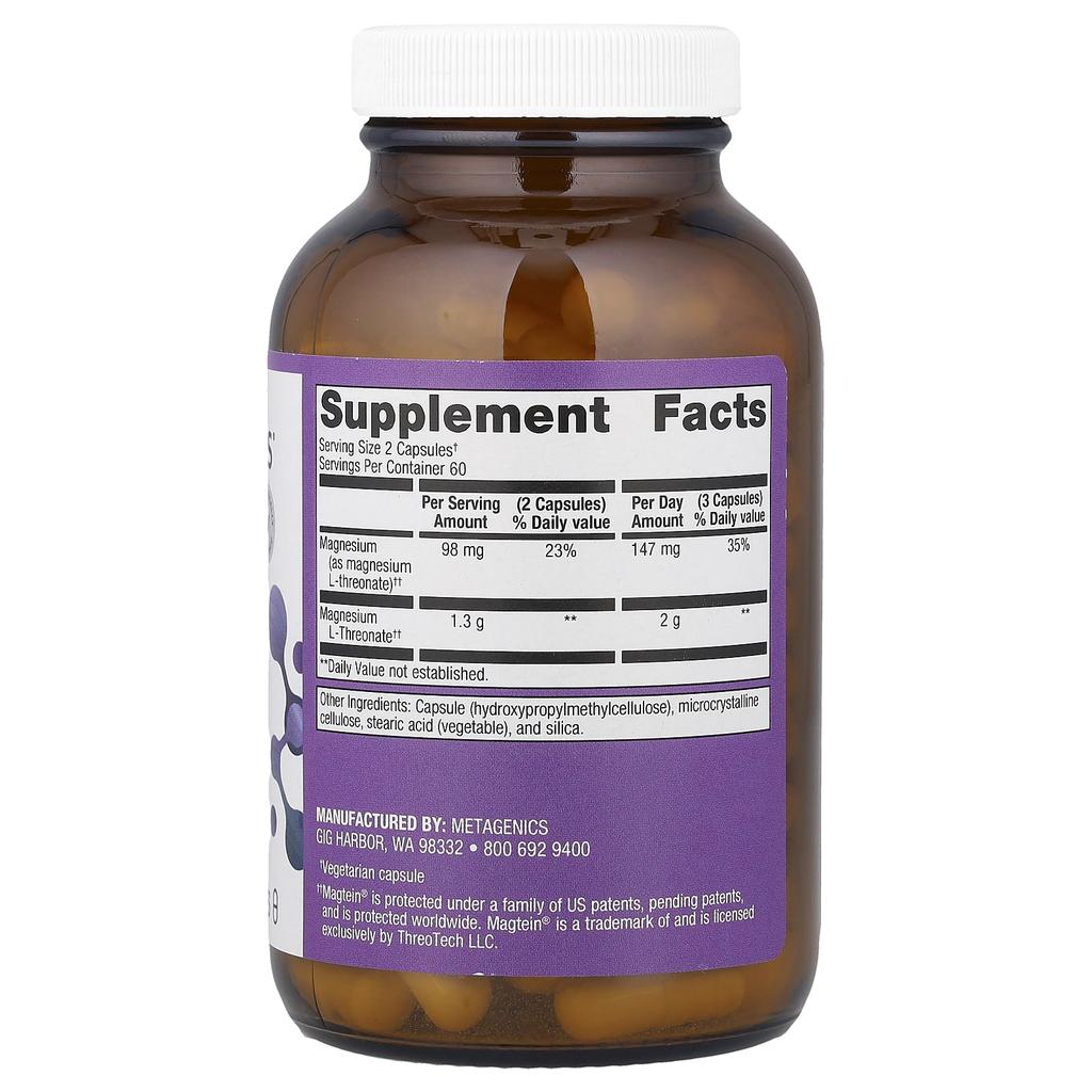 Magnesium L-Threonat, 120 Kapseln
