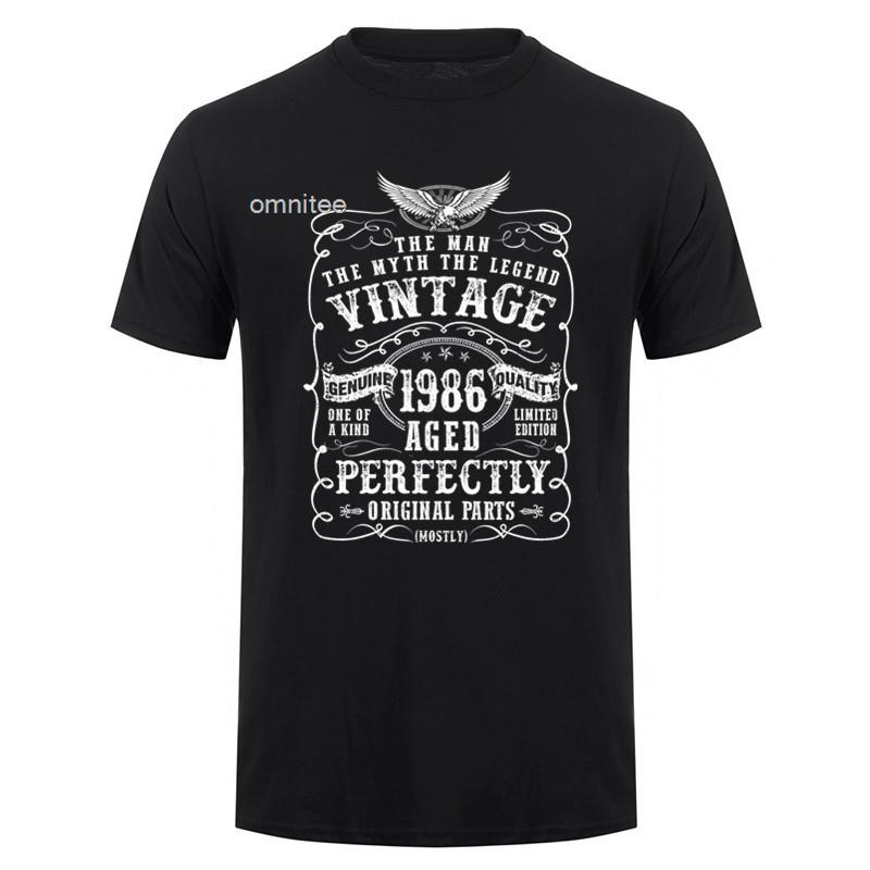 40 Years Old Vintage Born In 1986 T Shirt Unisex Streetwear Tee Funny Birthday Gift Shirt Short Sleeve Unisex Loose Clothing HJ011