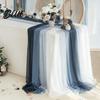 Soft Table Runner Sheer Flowing Runner Chiffon Wedding Elegant Solid Color High Quality