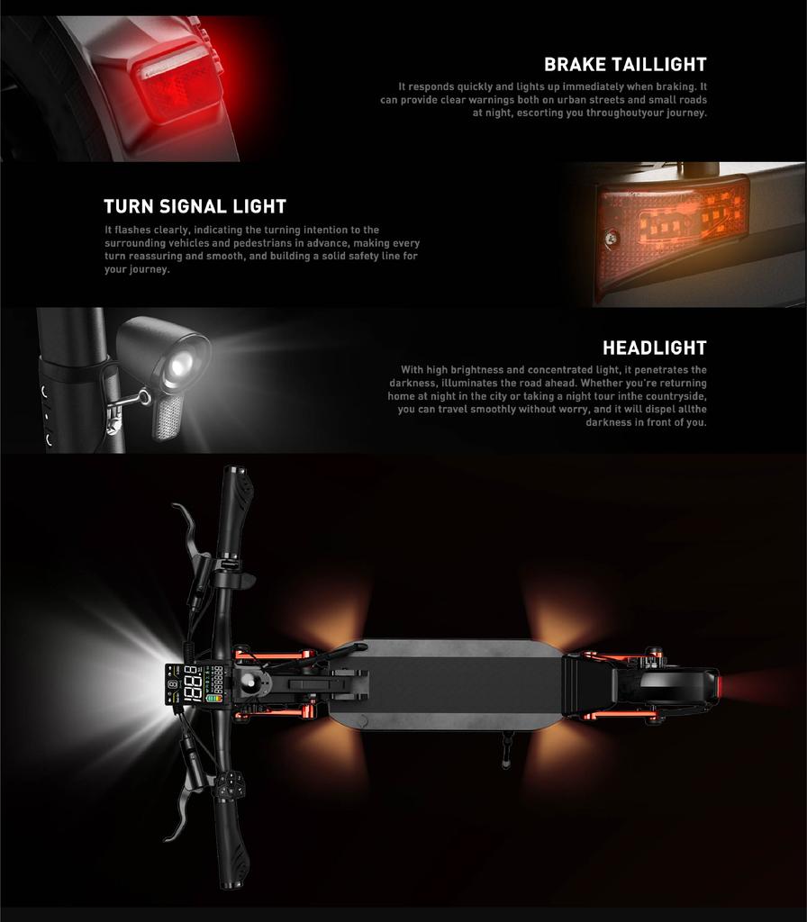 JOYOR S10-S-Z Electric Scooter 60V 18Ah Battery, 2*1000W Motors, 10” Tire, 65km/h Max Speed, 70-85km Range Adult Escooter