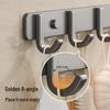 Adhesive Space-Saving Aluminum Towel & Clothes Hook for Bathroom/Kitchen