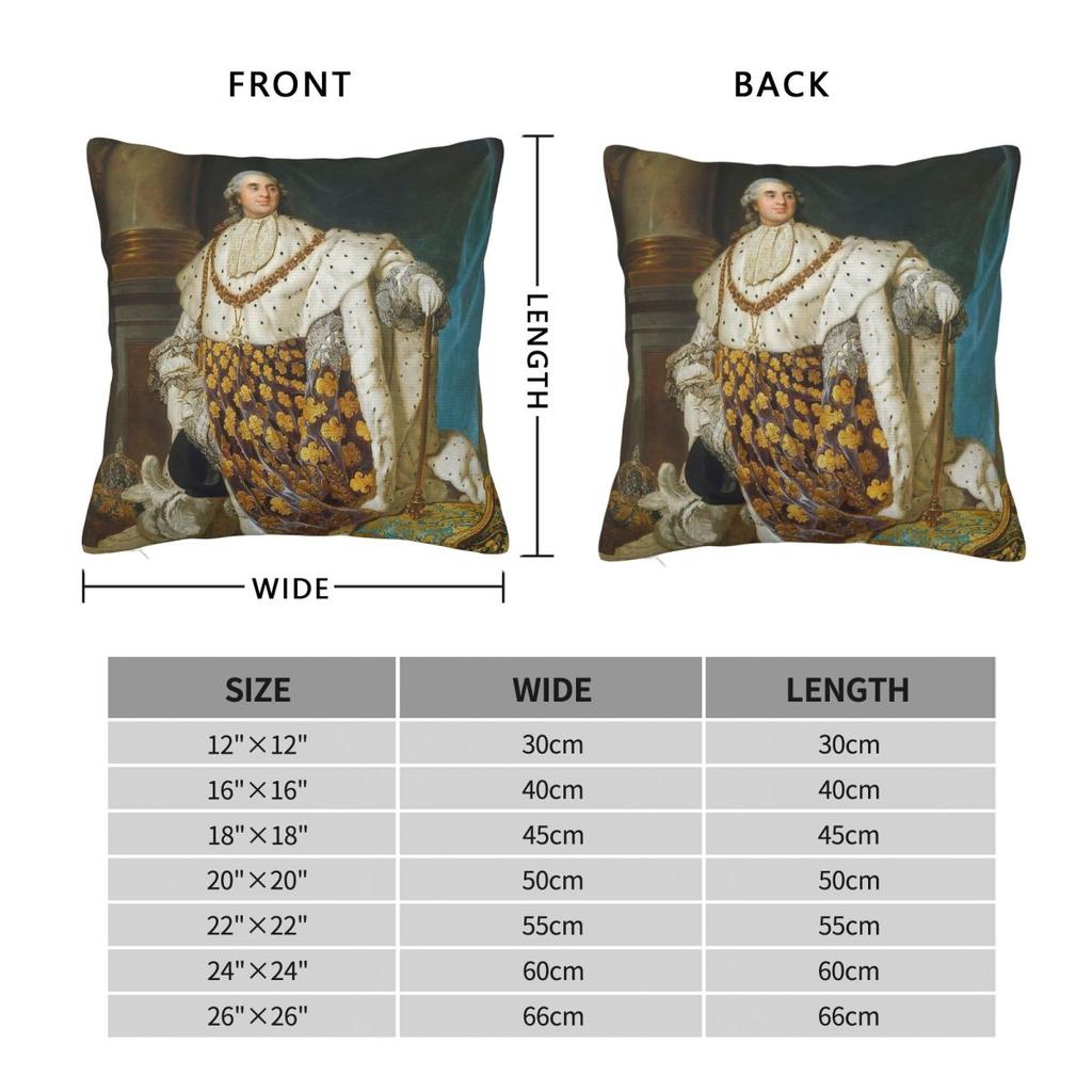 Joseph Duplessis Louis Xvi King Of France Square Pillowcase Polyester Linen Velvet Creative Decor Pillow Case Home Cushion Cover