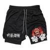 Double-Layer Digital Print Sports Shorts for Adults - Casual Fitness Apparel