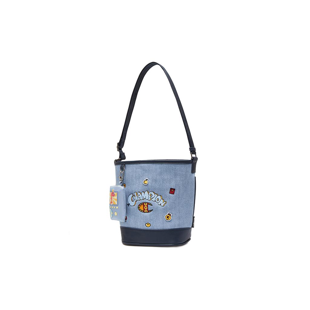 New Champion Fabric Portable Crossbody Bag Shoulder Bag Medium Size Unisex Milk White/Ash Red Medium Blue Denim/Navy U5AACPU02