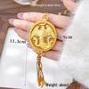 Ancient Gold Sand Eight-Treasure Compass Blessing Necklace - Chinese Retro Copper Alloy Jewelry
