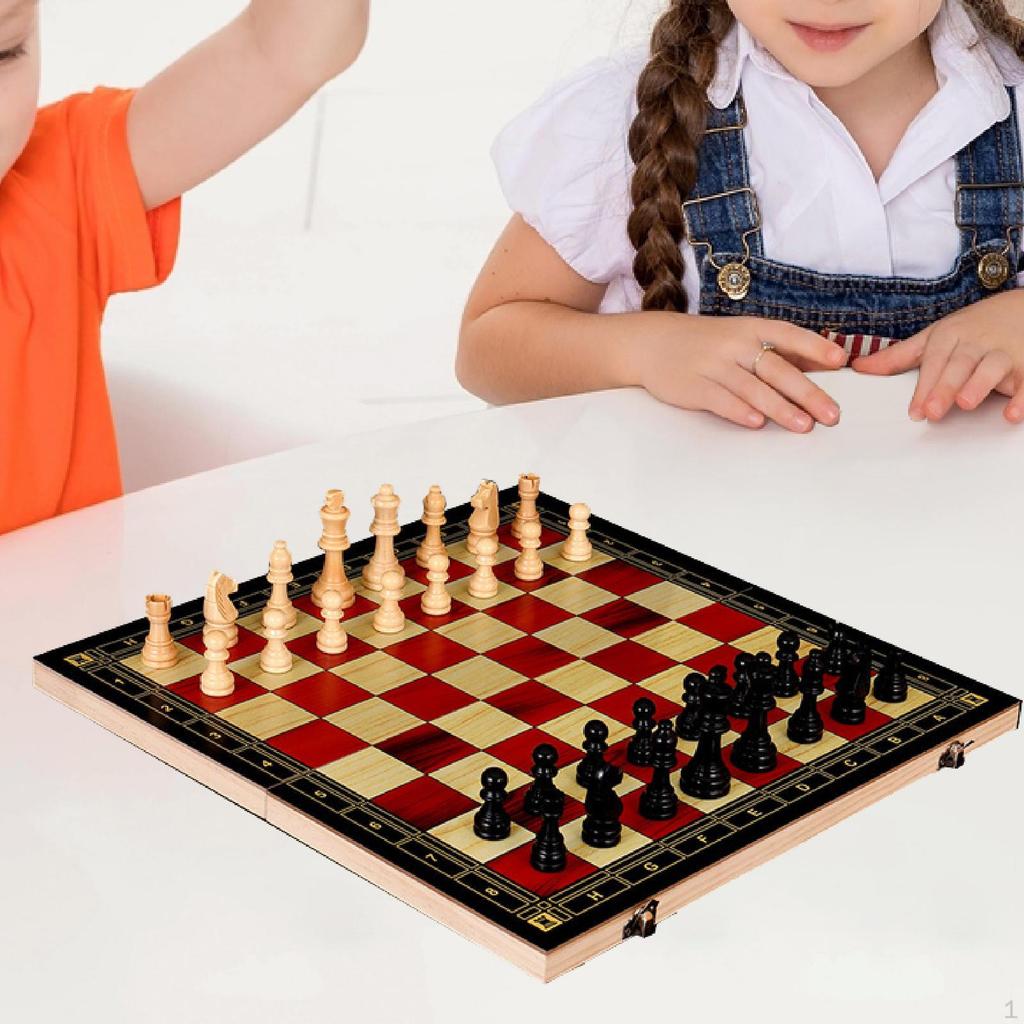 Chess Game Set Accessory Premium Gifts Versatile Portable for Children Checkers Professional Family