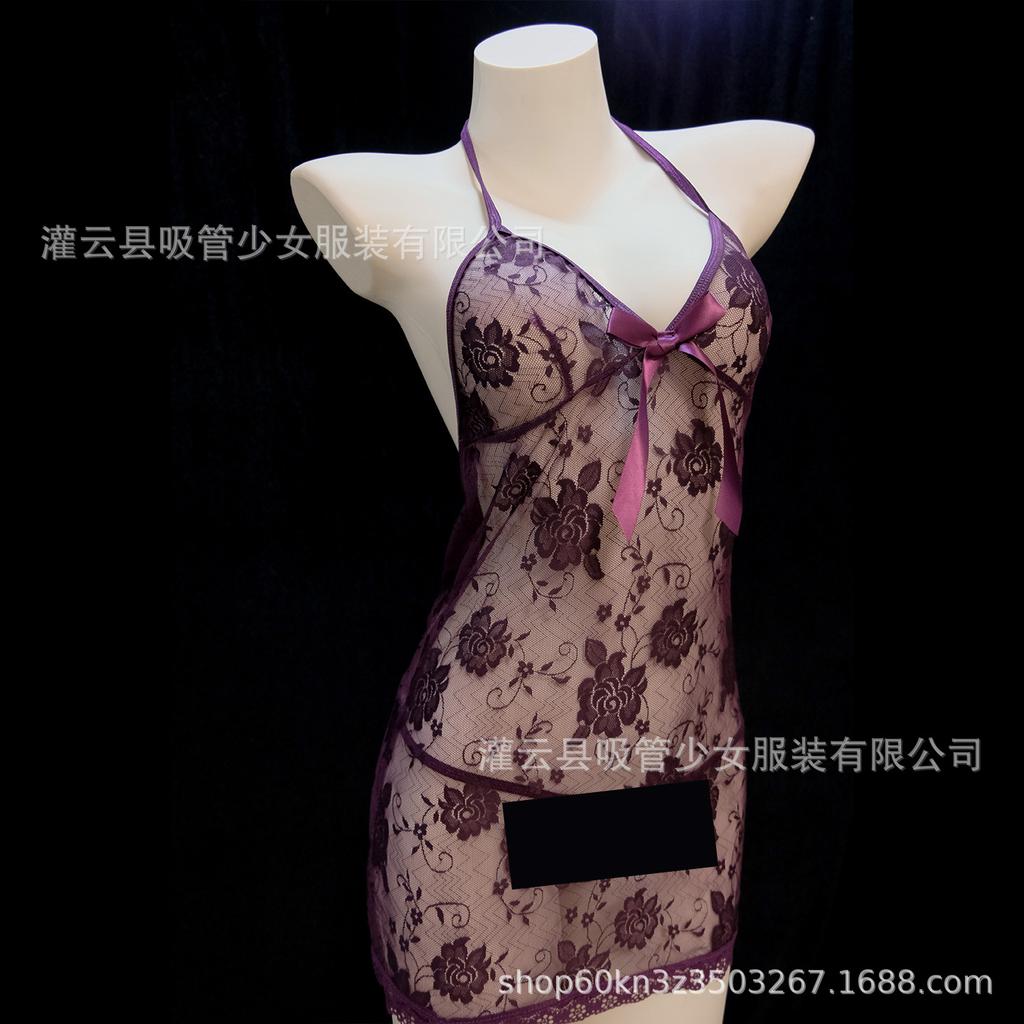 Sex underwear pure desire suspender lace perspective temptation mesh pure desire backless hip skirt