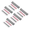 5 Pack 12 Position Power Terminal Block Connector with Jumper Block Terminal Strip Set 15A 600V