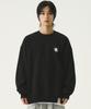 GRAVER [Unisex] Bear Heart Embroidered Sweatshirt_Black/Black Logo